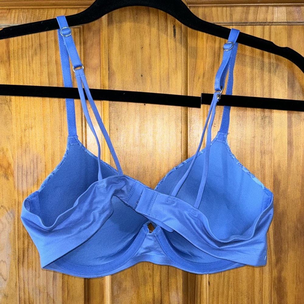 AERIE | Blue Sunnie Demi Push Up Blossom Lace Bra - Picture 3 of 6